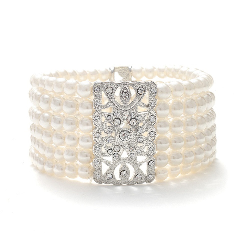 NWT Mariell Pearl Vintage Stretch Bracelet